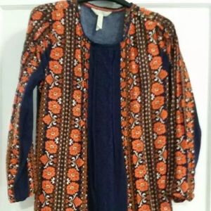 Matilda Jane Navy and orange tunic. EUC!